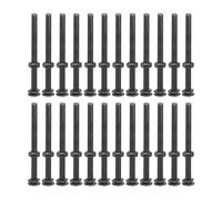 QUARKZMAN Tornillos De Carro Cuello Cuadrado M6x90mm Con Tuercas Y Arandelas, 25Juego 304 Acero Inoxidable Cabeza Redonda Cuello Cuadrado Tornillos De Carro, Negro