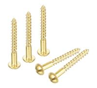 QUARKZMAN Tornillos de Madera M2.5 x 20mm Cabeza Redonda Ranurada de Latón Autoperforantes 20 Pcs