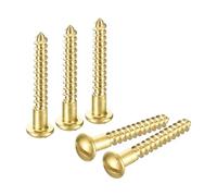 QUARKZMAN Tornillos de Madera M3 x 25mm Cabeza Redonda Ranurada de Latón Tornillo Autorroscante para Trabajos de Carpintería 40 Unidades