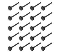 QUARKZMAN Tornillos Moleteados, 20Pcs Tornillos de Mano con Estriado M3 X 40mm con Cabeza Plana de Acero Carbono Negro Perno Herramienta de Reparación con Pomos de Agarre para el Hombro