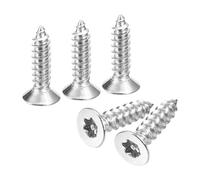 QUARKZMAN Tornillos Torx de cabeza avellanada, 50 unidades, M5 x 20 mm, acero inoxidable 304, tornillos de seguridad con broca T25, autorroscantes, antirrobos para madera, industria mecánica (plata)