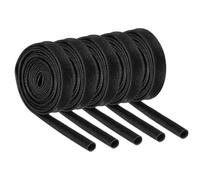 QUARKZMAN Trenza de Aislamiento de Alambre Fundas Ignífugas Trenzado de Fibra de Vidrio Recubierto de Silicona de Alta Temperatura para Líneas de Manguera Automotriz Negro 3mm