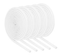 QUARKZMAN Trenza de Aislamiento de Cable Funda contra Incendios Trenzado de Fibra de Vidrio Recubierto de Silicona de Alta Temperatura para Líneas de Manguera Automotriz Blanco 3mm