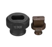 QUARKZMAN Troquel de Perforación de Orificio Hidráulico Φ12.5×20mm para Máquina Perforadora Hidráulica Eléctrica MHP-20 JP-20, Color Borgoña y Negro