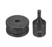 QUARKZMAN Troquel Hidráulico Para Agujeros De 7mm Redondos De Acero 40Cr Kit De Punzonado Para Máquina De Punzonar CH70 Negro