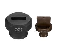 QUARKZMAN Troqueladora Hidráulica para Perforar Agujeros 7×20mm Perforación de Agujeros Ovalados Eléctrica Hidráulica para Máquina Perforadora MHP-20 JP-20 Burdeos Y Negro