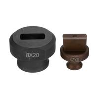 QUARKZMAN Troqueladora Hidráulica para Perforar Agujeros Φ8×20mm Precisos en Forma Ovalada - Kit de Perforación Hidráulica Eléctrica para Máquina MHP-20 JP-20, Borgoña y Negro