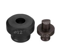 QUARKZMAN Troqueladora Hidráulica para Perforar Agujeros de 12mm de Precisión - Kit de Perforación Eléctrica Hidráulica para Máquina Perforadora MHP-20 JP-20, Borgoña y Negro