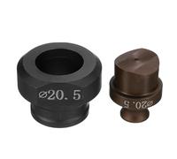 QUARKZMAN Troqueladora Hidráulica para Perforar Agujeros de 20.5mm de Precisión - Kit de Perforación Eléctrica Hidráulica para Máquina Perforadora MHP-20 JP-20, Borgoña y Negro