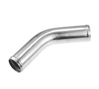 QUARKZMAN Tubo de Aleación de Aluminio para Intercooler de Automóvil Universal de 51 mm 2" de Diámetro Exterior y 100 mm de Longitud de Pata, Codo de 45 Grados - Paquete de 1