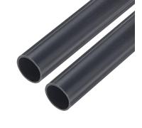 QUARKZMAN Tubo Rígido de Pvc de 1/2 Pulgada Tubo Redondo 12Mm Id 14Mm Od Longitud de 9" Gris Oscuro de Alto Impacto, Manualidades, Funda de Cable 2 Piezas