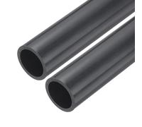 QUARKZMAN Tubo Rígido de Pvc de 1 Pulgada Tubo Redondo Tubos de Hardware 25.6Mm Id 32Mm Od 9" Longitud Gris Oscuro de Alto Impacto para Tubería de Agua, Manualidades, Funda de Cable 2 Piezas