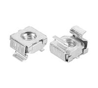 QUARKZMAN Tuerca De Jaula M6 x 1mm, 5pcs Tuercas De Jaula De Encaje, Tuerca Métrica De Acero Al Carbono Zincado Para Gabinete De Rack De Servidor, Plateado