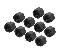 QUARKZMAN Tuercas Acoplamiento Hexagonales M10 X 1mm Paso 10 Pz Longitud 15.5mm/0.6" Grado 10.9 Acero Al Carbono Roscado Completo Tuerca Acoplamiento Para Varilla Roscada Fina Conector Negro