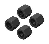 QUARKZMAN Tuercas De Acoplamiento Hexagonales M12x1.25mm Paso Fino 4 Piezas Longitud 18mm / 0.7" Grado 10.9 Acero Al Carbono Totalmente Roscadas Roscada Para Fijadores Negro