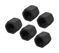QUARKZMAN Tuercas De Acoplamiento Hexagonales M16 x 1.5mm Paso, 5Pcs 24mm/ 0.9" Longitud Grado 10.9 Acero Al Carbono Totalmente Roscadas Conector De Tubería, Negro