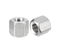 QUARKZMAN Tuercas De Acoplamiento Hexagonales M8 X 1.25 Paso 12mm De Longitud, 10 Piezas Acero Inoxidable 304 Tuercas De Acoplamiento Métricas Hexagonales