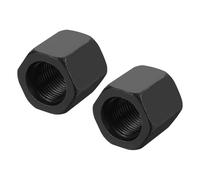 QUARKZMAN Tuercas De Acoplamiento M20 X 1.5mm Paso 2Pcs 31mm/1.2" Longitud Grado 10.9 Acero Al Carbono Roscado Total Tuerca De Acoplamiento Para VarillaTubería De Roscado Negro