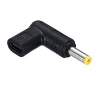 QUARKZMAN USB 3.1 Tipo-C Hembra A DC Macho Adaptador, 12V Tipo C A DC4817 4.8x1.7mm Adaptador De Codo para Banco De Energía PD Fuente PD Portátil Laptop Tableta