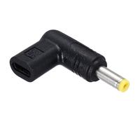 QUARKZMAN USB 3.1 Tipo-C Hembra A DC Macho Adaptador, 15V Tipo C A DC4817 4.8x1.7mm Adaptador De Codo para Banco De Energía PD Fuente PD Notebook Laptop Tablet