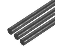 QUARKZMAN Varilla de Grafito, Varilla de Agitación de Grafito, Cilindro de Barra de Carbono de 250x7mm, Negro para Electrodo, Fundición, Crisoles, Paquete de 3