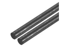 QUARKZMAN Varilla de Grafito, Varilla de Agitación de Grafito, Cilindro de Barra de Carbono de 250x7mm, Negro para Electrodo, Fundición, Crisoles, Paquete de 2