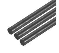 QUARKZMAN Varilla de Grafito, Varilla de Agitación de Grafito, Cilindro de Barra de Carbono de 250x8mm, Negro para Electrodo, Fundición, Crisoles, Paquete de 3