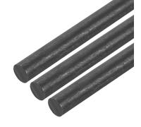 QUARKZMAN Varilla de Grafito, Varilla de Agitación de Grafito, Cilindro de Barra de Carbono de 305x12mm, Negro para Electrodo, Fundición, Crisoles, Paquete de 3