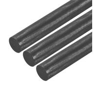 QUARKZMAN Varilla de Grafito, Varilla de Agitación de Grafito, Cilindro de Barra de Carbono de 305x20mm, Negro para Electrodos, Fundición, Crisoles, Paquete de 3