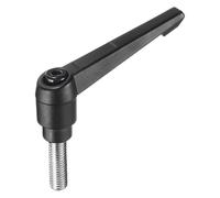 QUARKZMAN varilla De Sujeción Ajustable M10 X 30mm Métrica 304 Acero Inoxidable Espárrago Macho Roscado Perillas Manuales Botón De Empuje Trinquete Giratorio Mango De Tornillos Con varilla