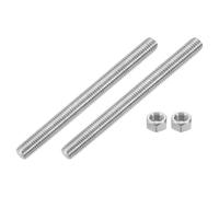 QUARKZMAN Varilla Roscada Completa De 1/2"-13, 2 Piezas De Tornillo Largo De Acero Inoxidable 304 De 6" De Longitud Con Roscado A La Derecha Para Montaje Y Sujeción De Muebles