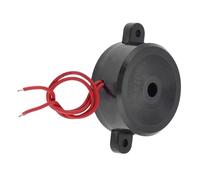 QUARKZMAN Zumbador Electrónico AC 220V x 1 Pieza 2 Cables Sirena de Alarma Continua para Fábricas y Tráfico, [Negro, 105dB]