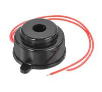 QUARKZMAN Zumbador Electrónico AC 220V x 1 Pieza con 2 Cables, Sonido de Alarma de Sirena para Fábricas y Tráfico, [Negro, 80dB]