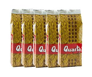 QUARTA Café STUOIA molido mezcla café con placer redondo y decidido 250 g - 5 paquetes Fine blend of Coffee processed in Salento, Apulia, Italy Feine kaffeemischung aus salento, apulien Italiano