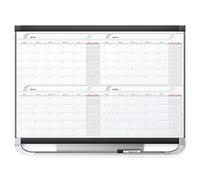 Quartet Prestige 4MCP23P2 - Calendario magnético de 4 meses, 3 x 2 pies, superficie de borrado total