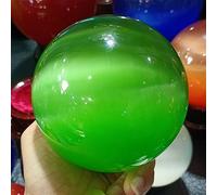 Quartz Crystal Ball Magic Cat's Eye Degaussing Home Office Decor Gem Ornaments (Color : Verde, Size : 100mm)