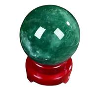 Quartz Crystal Sphere Green Fluorite Crystal Ball Stones Polished Crystal Fluorite Gemstone Home Decoration Gifts,130mm/5.1in
