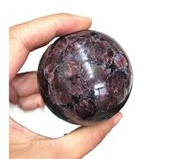 Quartz Crystals Sphere Ball Astrophyllite Garnet Crystal Ball for Home Decoration (Size : Approx60-70mm)
