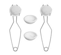 Quartzs - Juego de crisol pequeño para derretir crisol con pinzas de látigo, plato para hacer joyas, suministros de metal