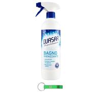 Quasar Bagno Igiene - Limpiador en aerosol higiénico para baño (12 unidades, 580 ml, incluye llavero Beni Culinari gratuito)