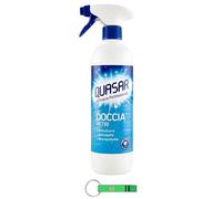 Quasar Doccia Vetri - Limpiador en aerosol (12 unidades, ideal para limpiar cristales de ducha, 580 ml, incluye llavero Beni Culinari gratuito)