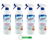 Quasar Igiene Casa e Animali - Limpiador en aerosol higiénico, para el hogar y los animales, 580 ml + llavero Beni Culinari gratuito