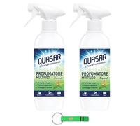 Quasar Profumatore Multiuso - Ambientador multiusos (2 unidades, aroma de larga duración, 500 ml, incluye llavero Beni Culinari gratuito)