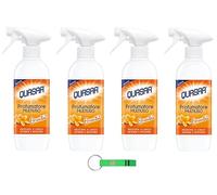 Quasar Profumatore Multiuso Oriental - Ambientador multiusos (4 unidades, aroma duradero, limpia y elimina el polvo, 500 ml, incluye llavero Beni Culinari gratuito)