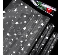 Quator - Hojas de papel de celofán blanco de 5 m x 80 cm, 100 % reciclable, papel de regalo ecológico colorido para regalo de cumpleaños y embalaje de ramo de fiesta de boda (80 cm)