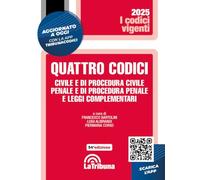 Quattro codici. Civile e di procedura civile, penale e di procedura penale e leggi complementari. Con App Tribunacodici