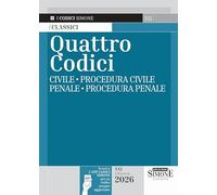 Quattro codici: Civile-Procedura civile-Penale-Procedura penale. Con APP CODICI SIMONE per un codice sempre aggiornato (Codici. Collana legislativa)