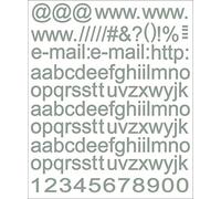 Quattroerre 1218 - Kit de Letras Web Adhesivas, Color Gris Plateado