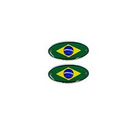 quattroerre 14010 Sticker adhesivo 3d ovalada brasil par
