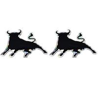 Quattroerre 14047 Sticker Adhesivo 3D Toro (Paquete de 2)